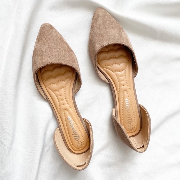 weeboo Shoes - Weeboo Velvet Pink D’Orsay Flats